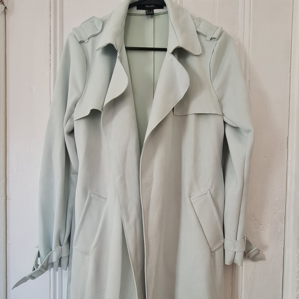 Forever 21 mint green coat
